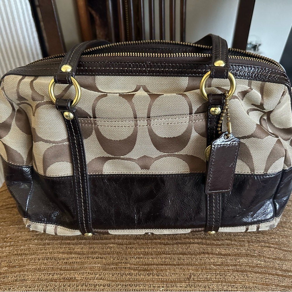 Brown and Tan Designer Women's Bag